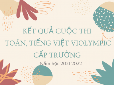 Kết quả cuộc thi Toán, Tiếng Việt Violympic cấp trường năm học 2021 2022