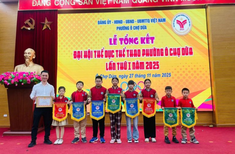 VINH DANH CÁ NHÂN VÀ TẬP THỂ ĐẠT THÀNH TÍCH XUẤT SẮC TẠI ĐẠI HỘI THỂ DỤC THỂ THAO PHƯỜNG Ô CHỢ DỪA LẦN THỨ I – NĂM 2025
